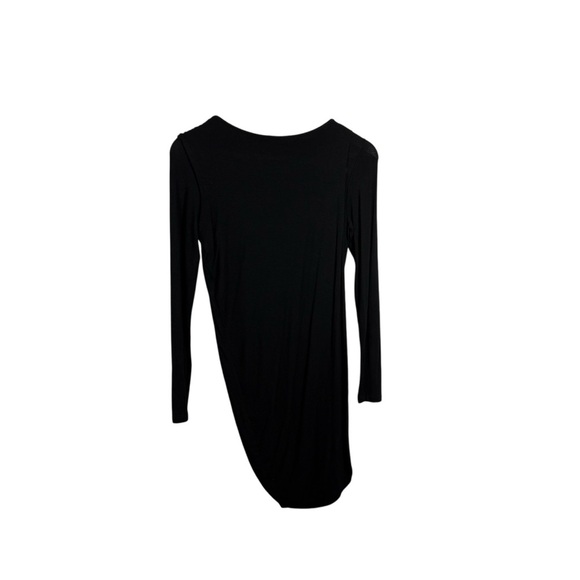 Bar III Women’s Long Sleeve Bodycon Wrap Jersey Mini Dress Black Size XS - Picture 7 of 7